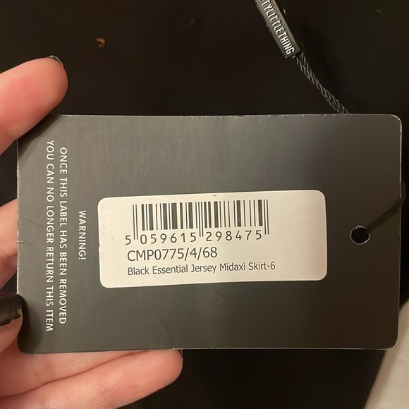 PRETTYLITTETHING | Black Essential Jersey Midaxi Skirt | Size US 2 - Picture 3 of 3